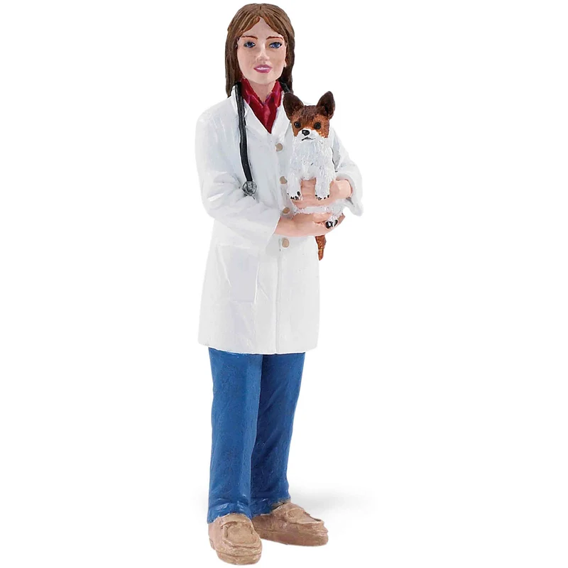 Miniature - Veterinarian with Dog