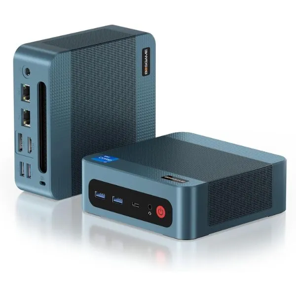 Mini PC BOSGAME P2 Plus - Intel Core i7-12700H - 12ª Generación - 32GB DDR5 - SSD 512GB PCIe - Triple Pantalla 4K - WiFi 6E - Bluetooth 5.2 - Negro