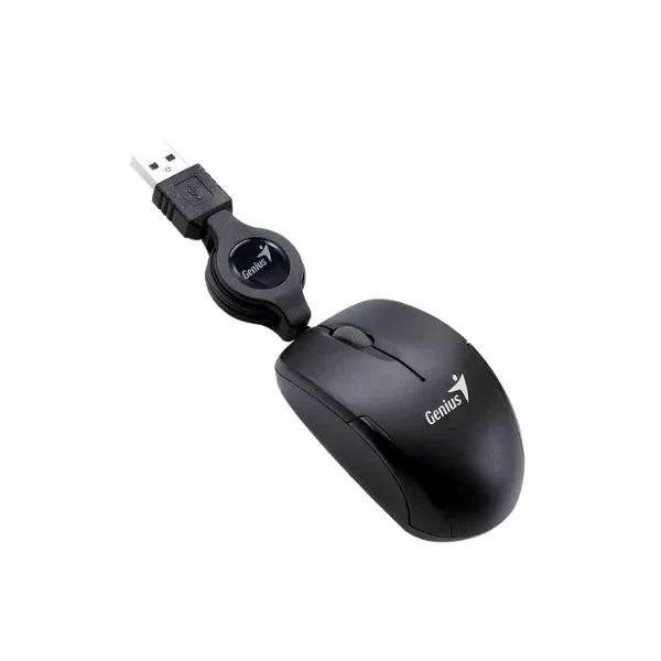 Mouse Genius Micro Traveler V2 USB Óptico 1000 DPI 3 Botones Negro 31010125100