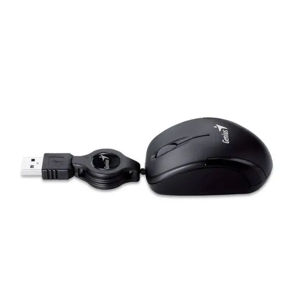 Mouse Genius Micro Traveler V2 USB Óptico 1000 DPI 3 Botones Negro 31010125100