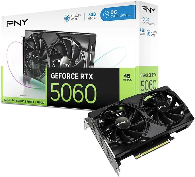 PNY GeForce RTX 5060 8 Go Overclocked Dual Fan