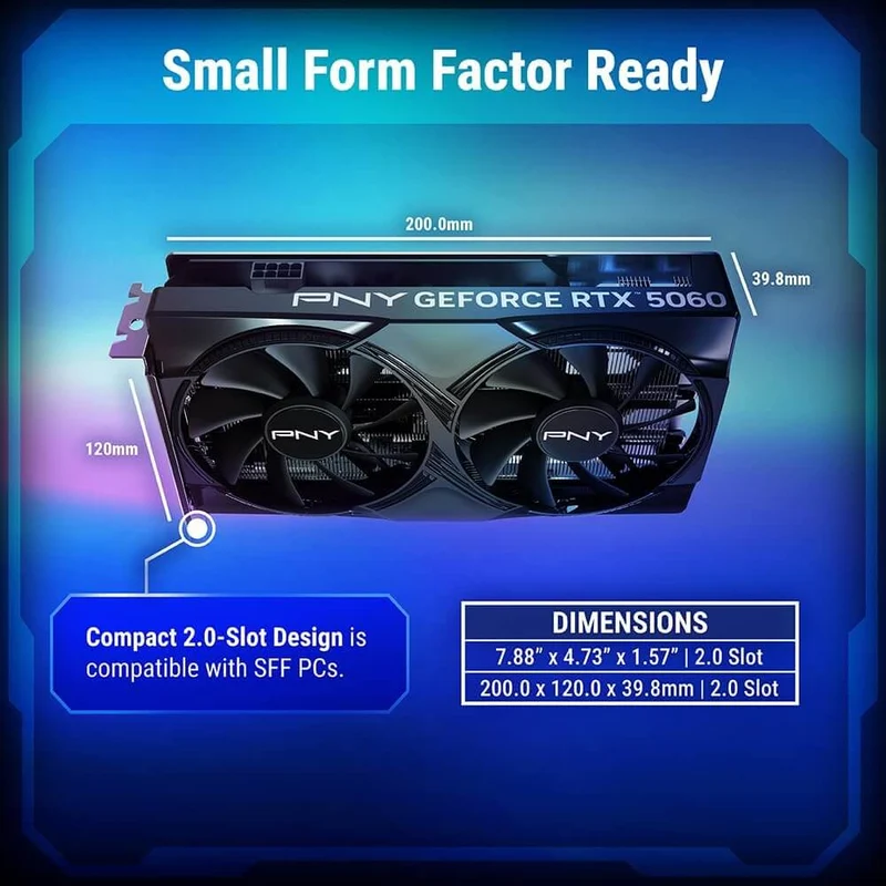 PNY GeForce RTX 5060 8 Go Overclocked Dual Fan