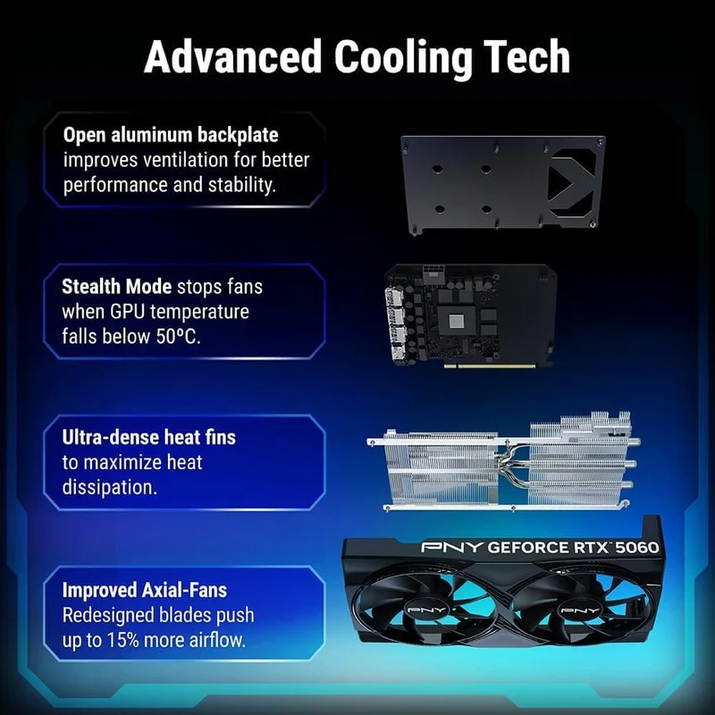 PNY GeForce RTX 5060 8 Go Overclocked Dual Fan