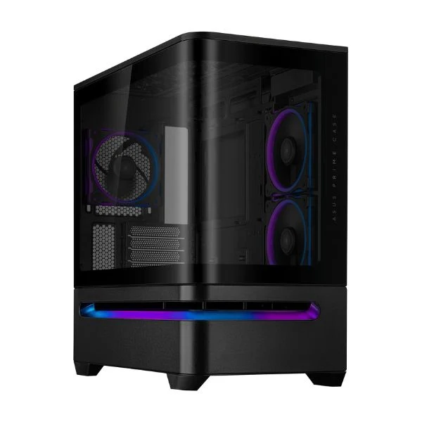 Case ASUS Prime AP202 TG ARGB Micro ATX Mid Tower Vidrio Templado 3xFan ARGB - Negro