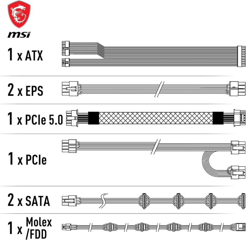 Alimentation MSI MAG A750GL PCIE5