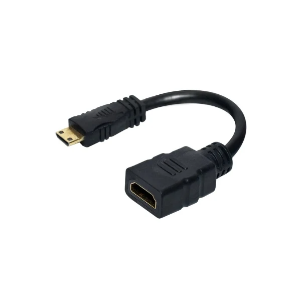 Adaptador Mini HDMI Unno Tekno AD3005BK HDMI Macho a HDMI Hembra - Ultra HD 4K - Negro