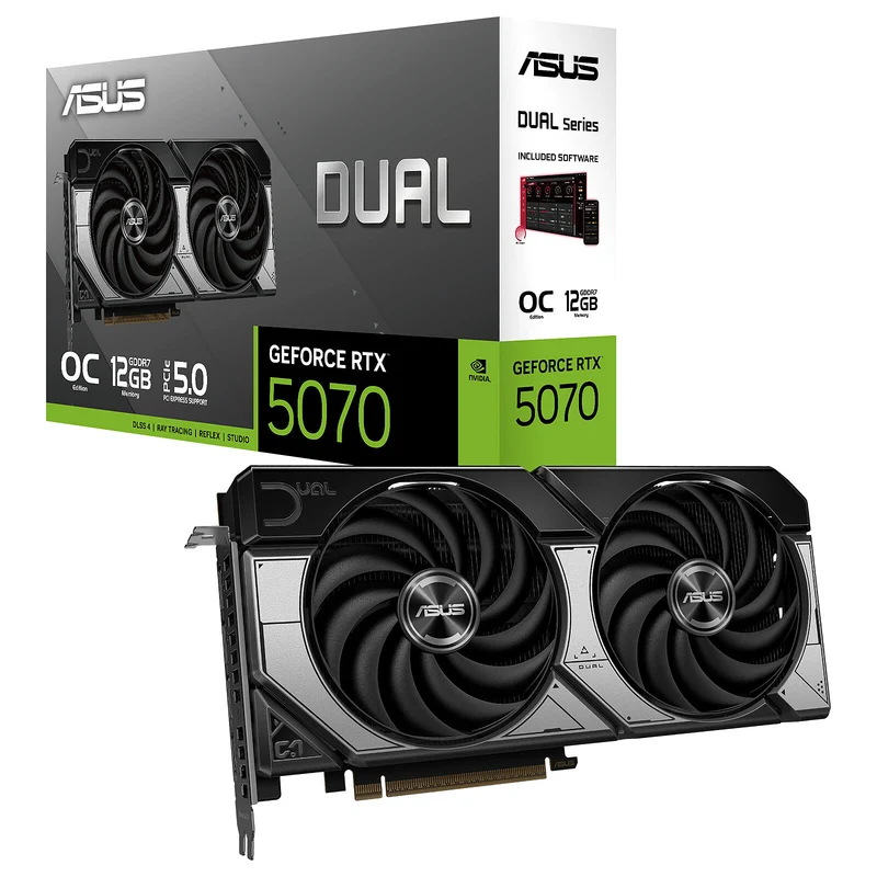 CARTE GRAPHIQUE ASUS RTX 5070 DUAL OC 12GB GDDR7 192-BITS