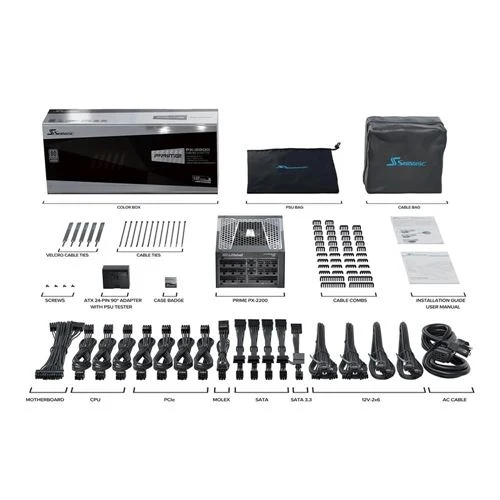 Fuente de Poder Seasonic PX-2200 - 2200W - 80 Plus Platinum - Full Modular - ATX 3.0