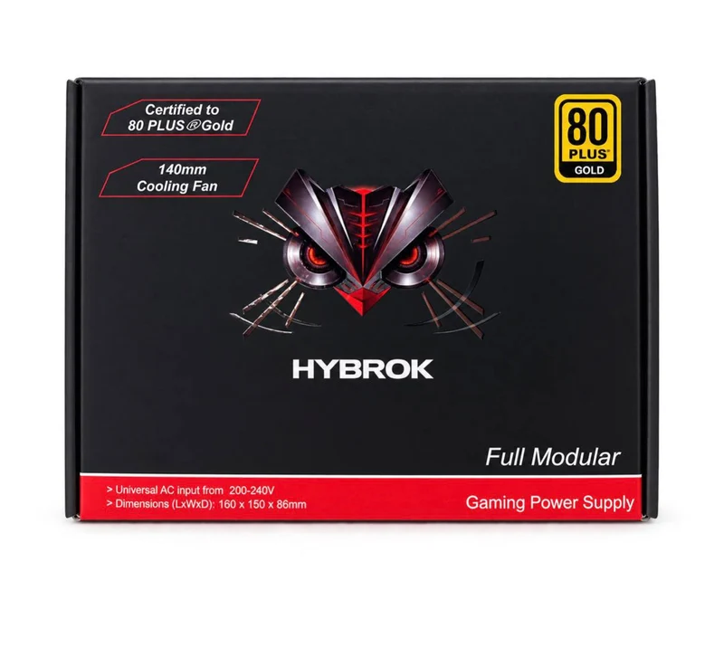 ALIMENTATION HYBROK 1050WATTS 80+ GOLD FULL MODULAR BLACK