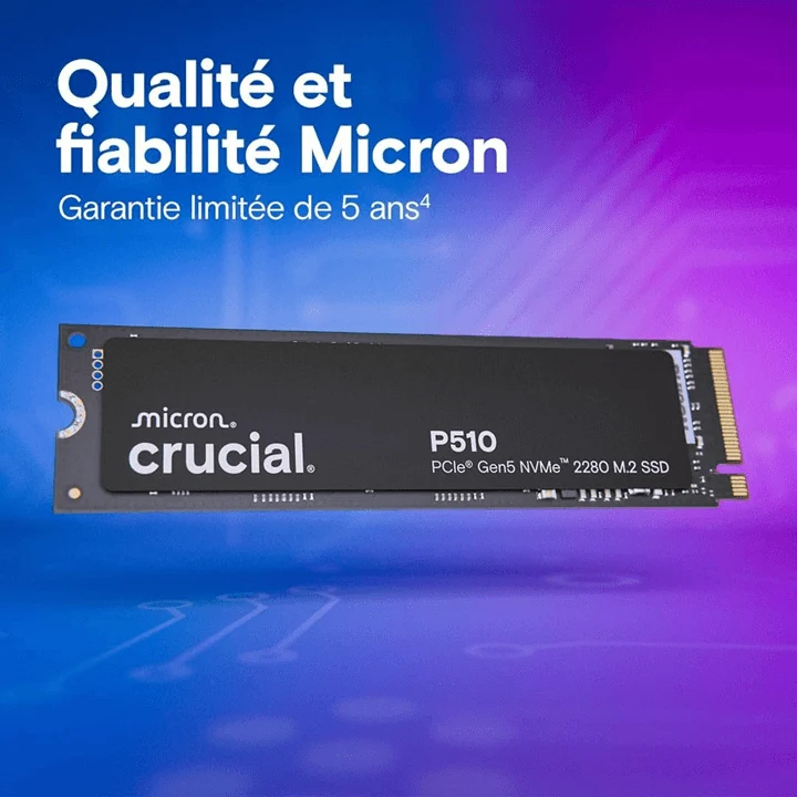 Crucial P510 1 To PCIe 5.0 NVMe M.2