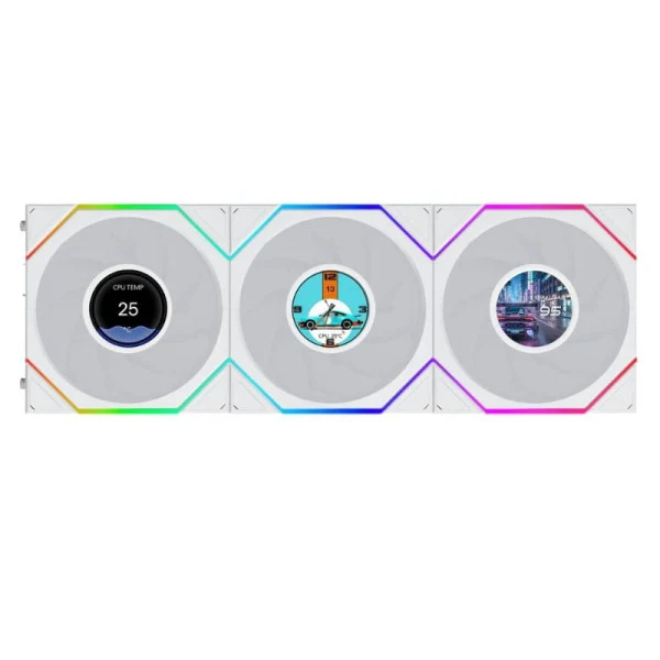 Lian Li UNI FAN TL LCD FLEX Reverse 120 White (3 Pack)