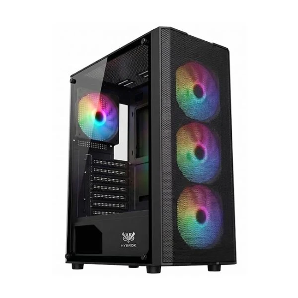 BOITIER HYBROK RS6 MINI 4XFANS ARGB INCLUS MID TOWER BLACK
