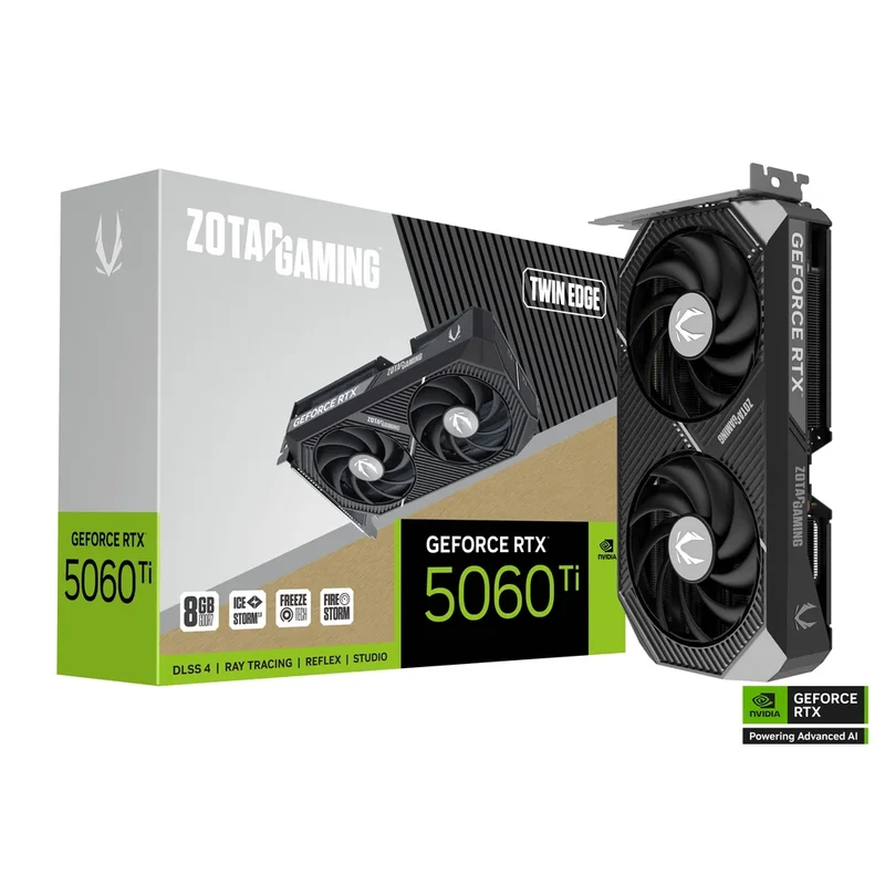 CARTE GRAPHIQUE ZOTAC RTX 5060Ti 8GB GDDR7 TWIN EDGE 128-BIT