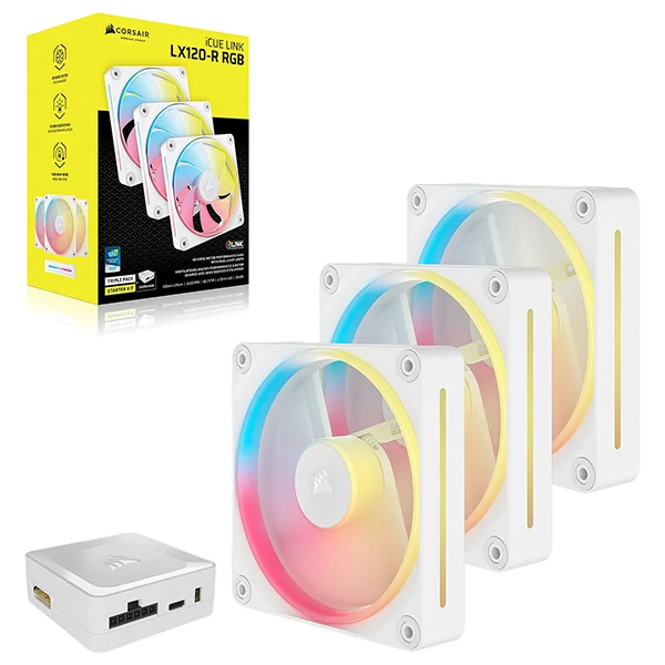 Corsair iCUE LINK LX120-R RGB (3in1) Blanc