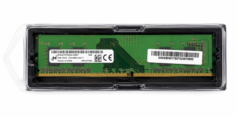 Barrette RAM Micron 4 Go DDR4 2666MHz PC4-2666V UDIMM Desktop