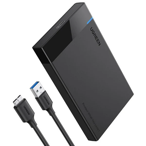 Ugreen USB 3.0 Boîtier Externe pour Disque Dur 2,5 Pouces SATA III II I HDD SSD (30848)