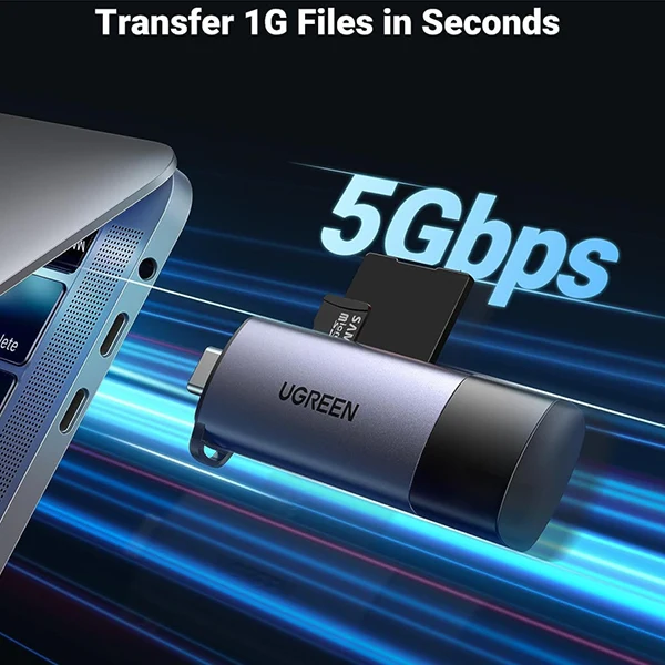 Ugreen Lecteur carte mémoire SD/TF USB-C & USB3.0 (50706)