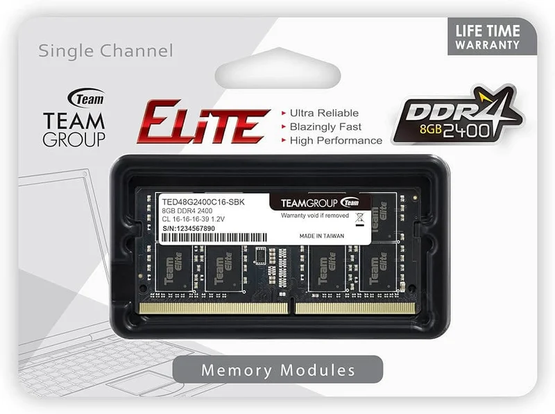 MEMOIRE PC PORTABLE TEAMGROUP 8GB DDR4 PC2400