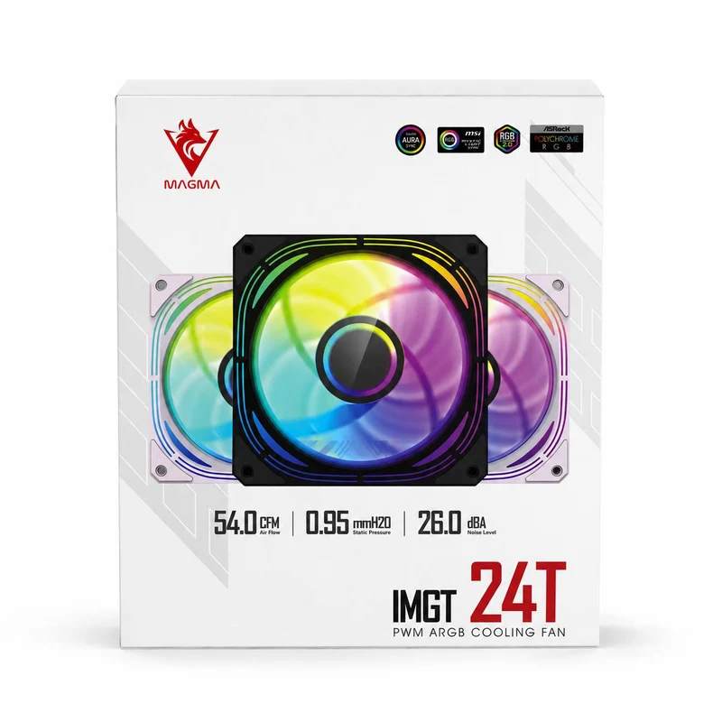 VENTILATEUR BOITIER MAGMA 24T ARGB WHITE (PACK 3 FAN)