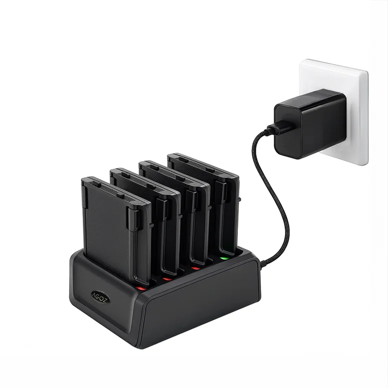 Station d'accueil chargeur de batterie 4 emplacements pour ordinateur mobile Zebra TC7X pour batteries de rechange | Agoz