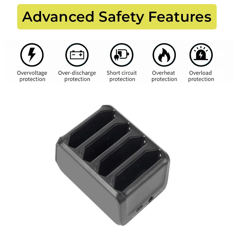 Station d'accueil chargeur de batterie 4 emplacements pour ordinateur mobile Zebra TC7X pour batteries de rechange | Agoz
