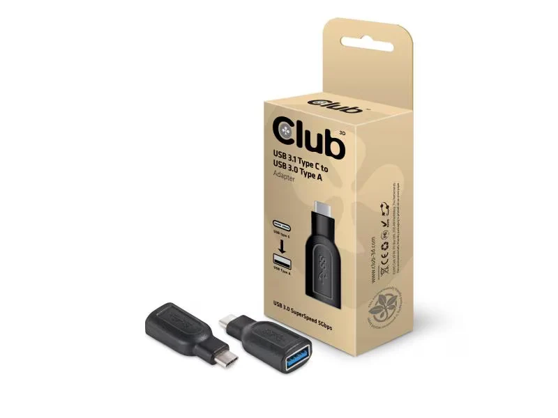 ADAPTATEUR CLUB 3D CAA-1521 - USB TYPE C 3.1 GEN 1 MALE TO USB 3.0 GEN 1 TYPE A FEMALE ADAPTER