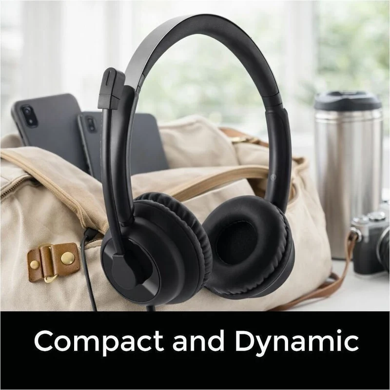 Diadema con Micrófono Adesso USB-C & USB-A Headset