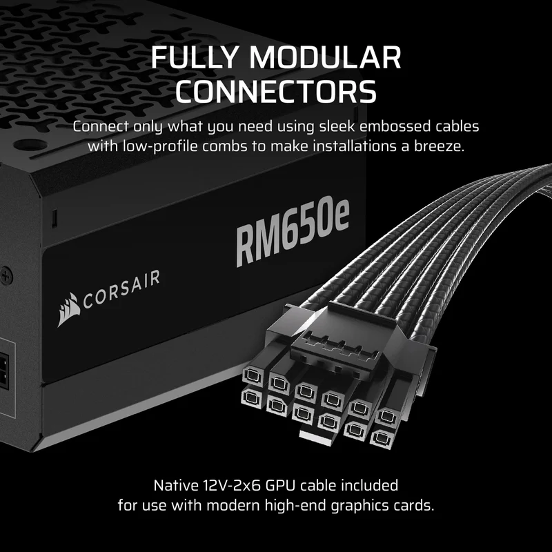 Corsair RM650e 2025 – Alimentation 650W ATX 3.1