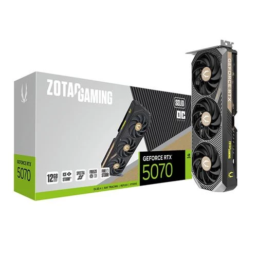 Tarjeta gráfica Zotac GeForce RTX 5070 GAMING SOLID OC 12GB GDDR7
