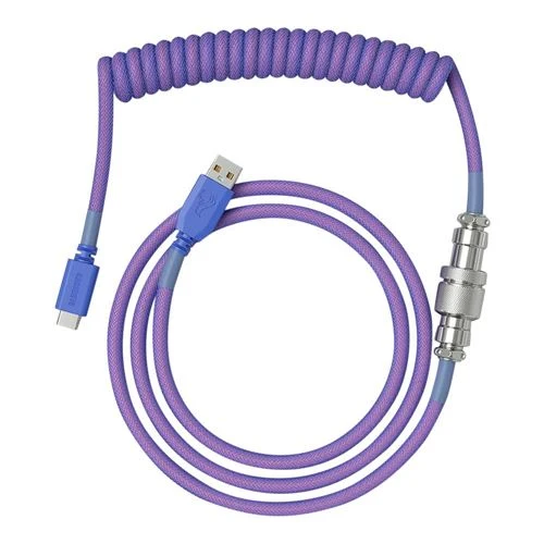Cable Espiral Glorious USB-C para Teclado Mecánico - Nebula (Morado)