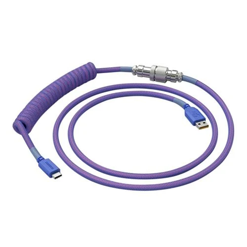 Cable Espiral Glorious USB-C para Teclado Mecánico - Nebula (Morado)