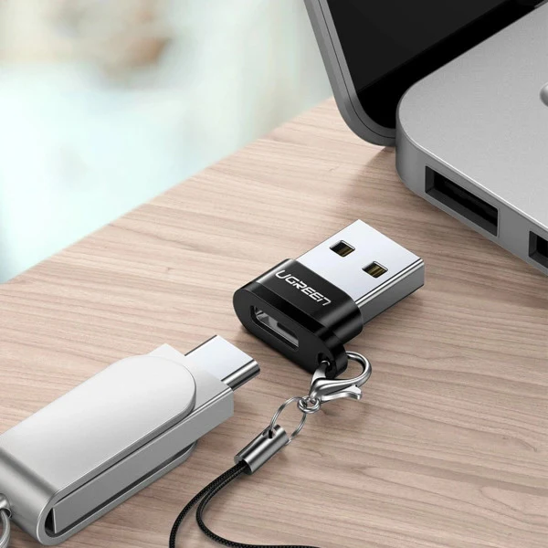 Ugreen Adaptateur USB-A Male 2.0 to USB-C Female Noir (50568)