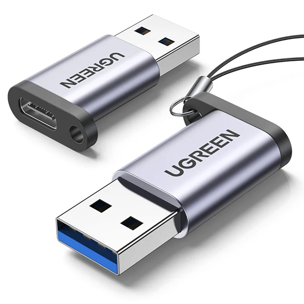 Ugreen Adaptateur USB-A Male 3.0 to USB-C Female Gris (50533)