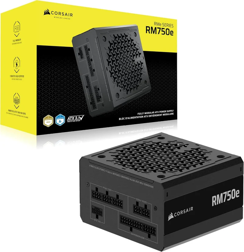 Corsair RM750e 2025 – Alimentation 750W ATX 3.1