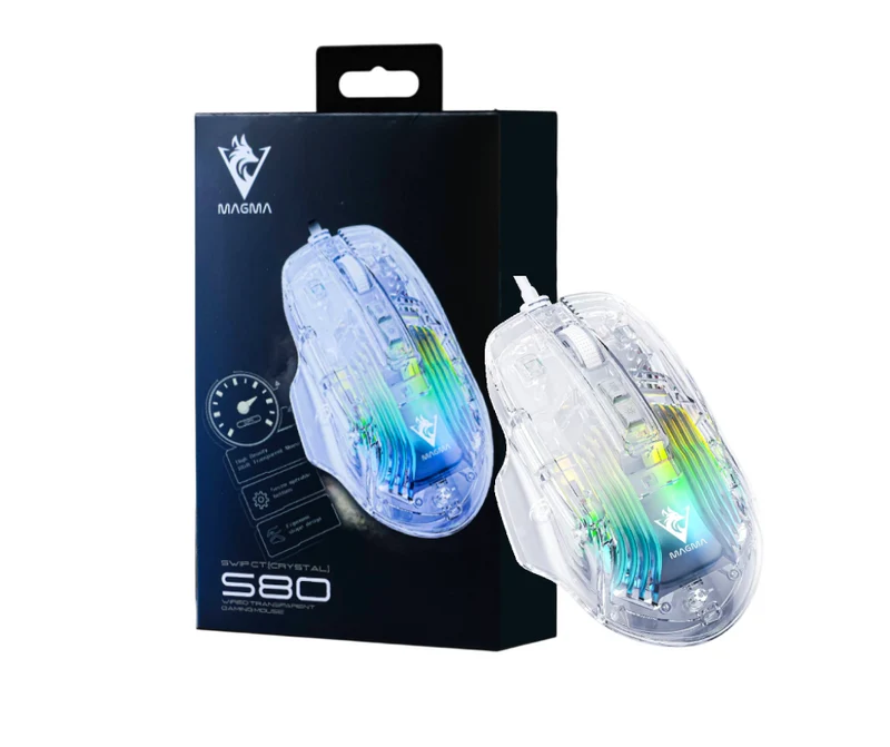 SOURIS MAGMA GAMING SWIP S80 RGB CRYSTAL