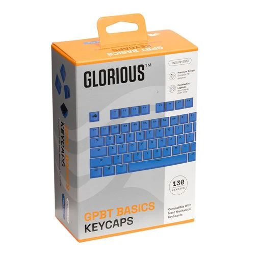 Set de Keycaps Glorious GPBT Basics - Mana Blue (131 piezas)