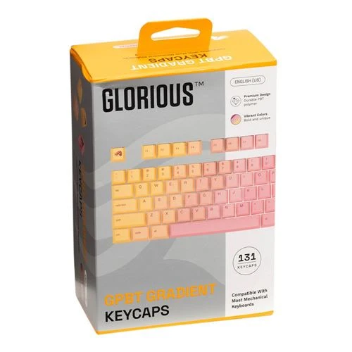 Set de Keycaps Glorious GPBT Gradient - Grapefruit (131 piezas)