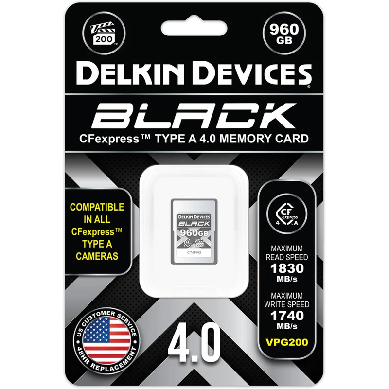 Tarjeta Delkin Devices 960GB BLACK CFexpress Type A 4.0