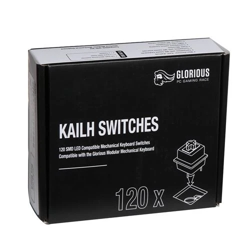 Switches Glorious Kailh Negros Lineales (120 piezas)
