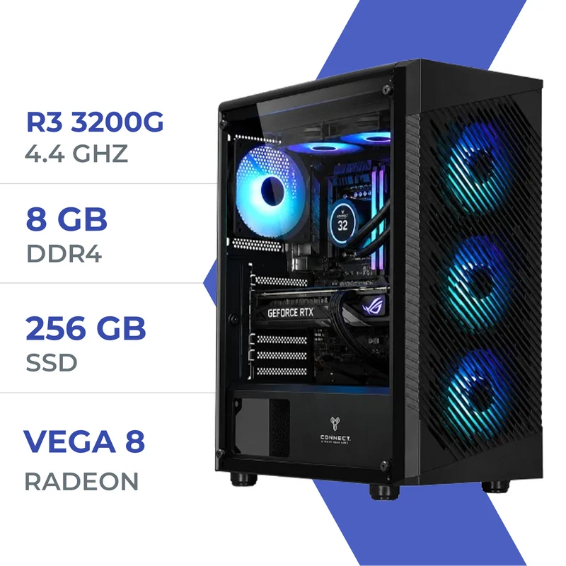 PC Gamer Techspace Ryzen 3 3200G/8GB/256GB SSD/Radeon Vega 8