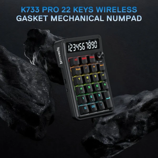 Redragon COVE K733 Tri-mode Mechanical Calculator Keyboard