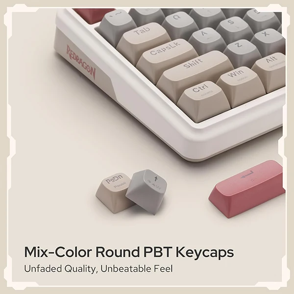 Redragon K768 Tri-mode Wireless Gasket RGB Gaming Keyboard (Retro Cocoa)