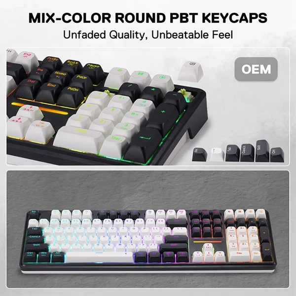 Redragon ANTONIUM K745 PRO Tri-Mode Mechanical Keyboard (Blue)