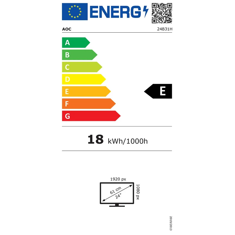 ECRAN AOC 24B31H 24" LED IPS/ FHD/ 120HZ/ 1MS LOW BLUE LIGHT BLACK