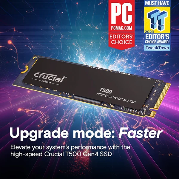 Crucial T500 PRO SSD 500Go Gen4