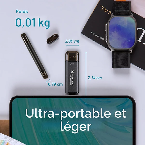 Transcend 2To ESD310 Clé USB SSD Portable