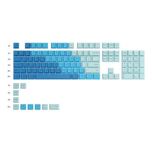 Set de Keycaps Glorious PBT Caribbean Ocean (114 piezas)