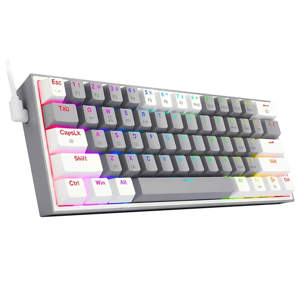 Redragon K616 Fizz PRO 60% Wireless RGB Red Switches (White/Gray)