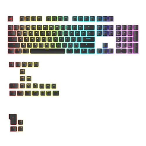 Set de Keycaps Glorious GPBT Aura V3 Pudding - Negro