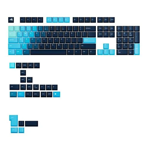 Set de Keycaps Glorious Gradient Celestial Ice - Azul